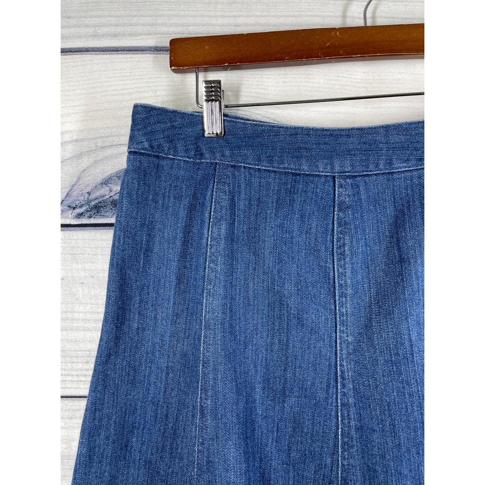 L. L. Bean A-Line Denim Skirt Retro Blue Size 8 Regular - Picture 6 of 7